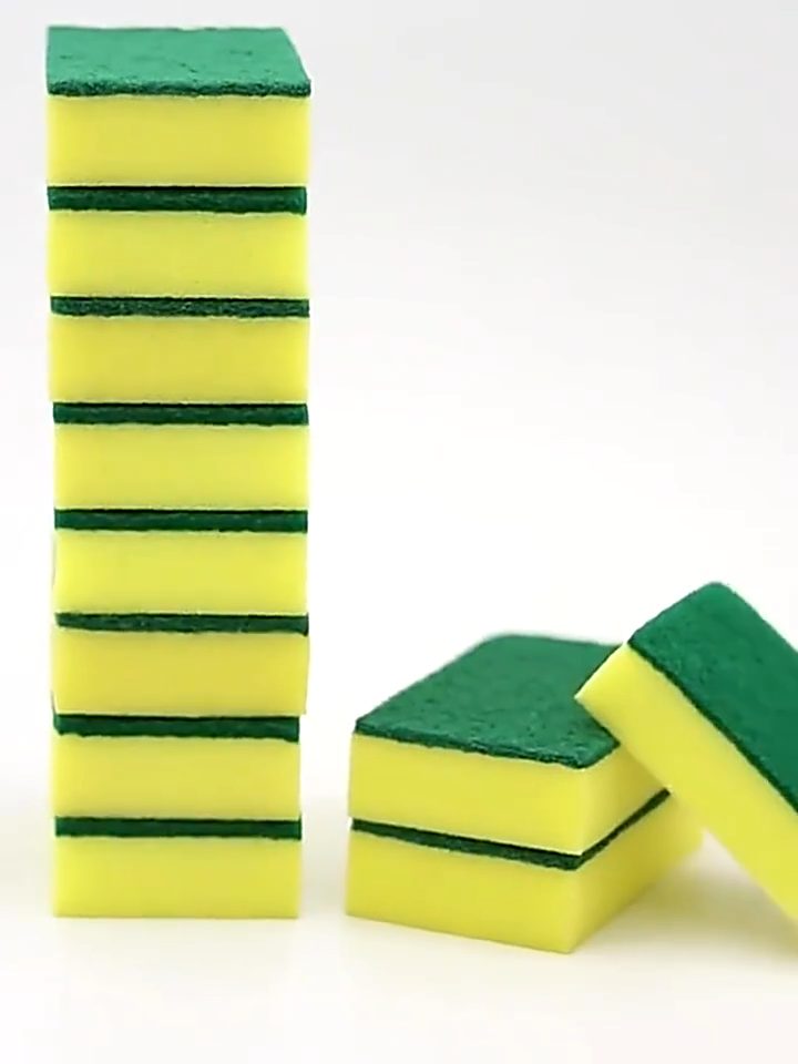 1/5PCS Kitchen Dishwashing Sponges Dual-purpose Non-Scratch Double-sided Cleaning Decontamination