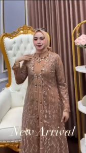 Arimbi Dress Ceruty Babydoll Brokat Wanita Terbaru 2024 Kekinian Gamis Kondangan Viral Murah
