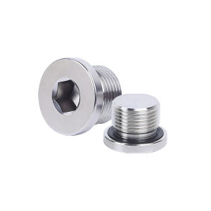 LIGE | Carbon Steel Zinc Plated Hexagon Flanged Sealing Plug