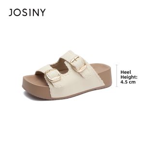 Josiny | New Best Selling Height Increasing Thick Sole Summer Outdoor Sandals Double Buckle Band