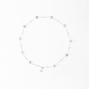 MUYANG | Muyang Crystal Clear White Crystal Necklace Elegant Minimalist High-End Clavicle Chain Womens Fashion Jewelry Accessory