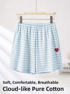 miiow | Ultra Soft Pure Cotton Womens Short Pants Safety No Roll Edge Seamless Summer Bottoms Anti-Light Cotton Sleepwear Shorts