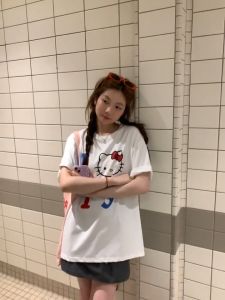 COD✅LuckyShopTH-100%Cotton T-Shirt เสื้อยืด oversize - การ์ตูนน่ารักแมวตัวอักษรพิมพ์เสื้อยืดแขนสั้นสำหรับผู้หญิง S-XXXL