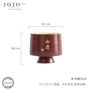 Handmade Ceramic Tea Cup High Footed Master Cup Japanese Style Single Cup for Home Use JOJOS L PD.store Vintage Chinese Style
