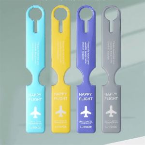 3pcs PVC Luggage Name Tags Airplane Suitcase Labels Baggage Bag Identify Tagmfor Quickly Spot Luggage Suitcase
