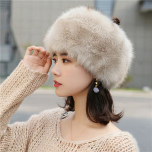 Winter Womens Hat Casual Acrylic Furry Hat with Eaves Style for Shopping Warm with Empty Roof Hat for Autumn and Winter