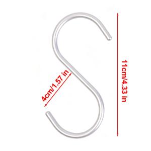 S-Shaped Hook Aluminum Alloy Clothes Hanger Bag Towel Hanging Rack Multi-Function Kitchen Bedroom Railing S Hanger Hook