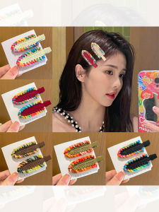 Quiet Brand Sweet Style White Deer Same Hair Clip for Women No Trace Side Hairpin Fringe Hair Accessory Duckbill Clip