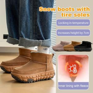 Tire soles snow boots Winter thick-bottomed women snow shoes Cozy snow-proof shoes