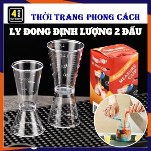 Ly Đong Định Lượng Pha Chế 2 Đầu Có Chia Vạch Loại 20/40ml - Cốc JIGGER ĐONG Hai Đầu Chịu Nhiệt - Ca Cốc Chia Vạch Đo Lường Tiện Lợi