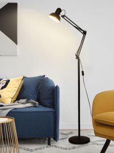 Đèn Sàn Có Vũ Khí Dài Hiện Đại Có Thể Gập Lại Sắt Bảo Vệ Mắt Vỏ Lớp Ngoài Đèn Đọc Sách Led Cho Phòng Khách Phòng Ngủ Nghiên Cứu Đầu Giường