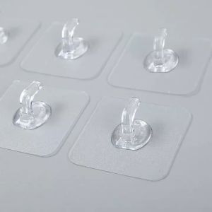 Nurm Adhesive Wall Hook Reusable Anti-skid Traceless Heavy Duty Stick on Bathroom Kitchen  10 Pcs