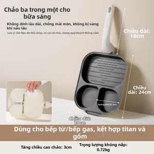 Chảo Đa Năng 3-trong-1 Chống Dính Bằng Gốm Titan
