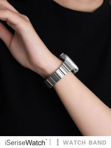 iSeriseWatch | Wristband Compatible with Apple Watch Metal Small Waist Chain Style Breathable Ultra Summer