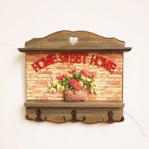 Phong Cách Châu Âu Bằng Gỗ Lối Vào Móc Trang Trí Quần Áo Giá Treo Mũ Treo Tường Thời Trang Nhà Móc Chìa Khóa Trang Trí Tường