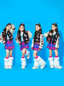 Kpop Female Group Performance Outfit Korean Dance Costume Set Spicy Girl Uniform Baseball Cheerleader Outfit Cotton Material