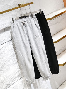 กางเกงลำลองชายผ้าผสมคอตตอนยืดเอวยางยืดสไตล์ฤดูใบไม้ร่วง กางเกงขายาวทรงหลวมสบายๆ สำหรับผู้ชาย กางเกงขายาวลำลองทันสมัย