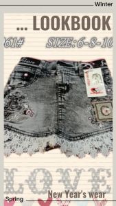 70102# New Denim Skirt for Girl Kids 6 To 12 Years Old