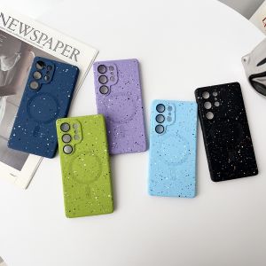 Magsafe Magnetic Full Cover Silicone Skin Texture Frosted Anti-fall Soft Shell for Samsung S25 Ultra S24 Ultra S23 plus S22 plus S21