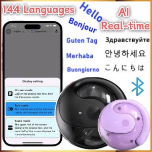 Global 144 Languages Wireless BT Translation Earphones Intelligent Real-time Translation Earbuds Waterproof Smart Voice Earbuds
