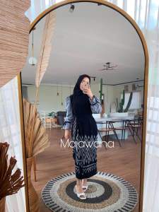 Dress Alizka Outfit Kondangan-Tenun Kombinasi Toyobi-Dengan Tali