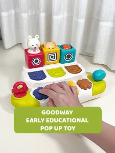 Goodway Early Educational Pop Up / Mainan Sensori / Mainan Motorik Bayi Tombol Pop Up Littles Dino