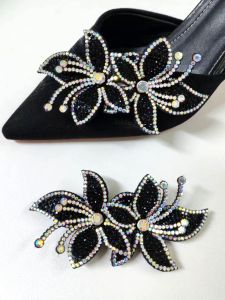 Detachable Bright Diamond Butterfly Knot Shoe Buckle High-End Shoe Upper Accessory Versatile Pointed Toe Shoe Flower Decoration