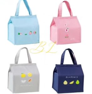 Fruit Design Canvas Insulation Lunch Bag Waterproof Hot & Cooler Handbag Tote Bag Food Storage Bag
