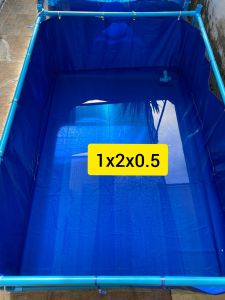 กระชังบกบ่อผ้าใบ PE Super ขนาด 1x2x0.5 ราคาไม่รวมโครง