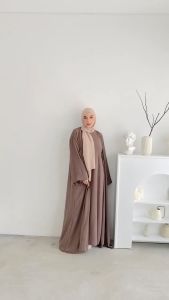 LAYRA SET ABAYA INNER + OUTER TERBARU KEKINIAN BAHAN CERUTY BABYDOLL NYAMAN DIGUNAKAN SYF0922