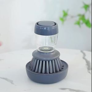 Dishwashing Brush With Soap Dispenser Kitchen Scrub Brush Suitable For Dishes Pans Sinks Cleaning With Holder Set
