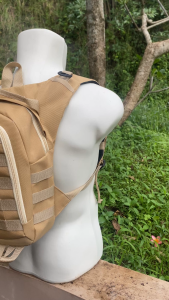Ransel Militer Taktis Tahan Air Ringan dengan Tali Velcro - Hitam Pekat/Green/Jade