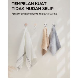 Gantungan Hook Plastik BONBOX Serbaguna Multifungsi Tempel Dinding Baju Tas Dapur Kamar Mandi Karakter Lucu