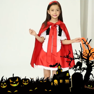 Little Red Riding Hood Costume 5IN1 Halloween Costume For Kids Girl Childrens Performance Costume Cosplay Costume For Kids 3-10yrs