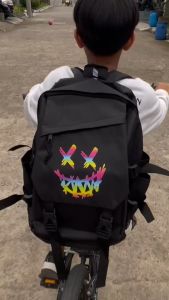 Tasloe - Promo Tas Ransel Sekolah Anak Laki Laki Perempuan Tk Sd Smp Sma Kapasitas Besar Motif Gradasi Design Masa Kini / Tas Anak Lucu Backpack School Multifungsi Fashion Stylish / Tas Anak Masa Kini Trend Backpack