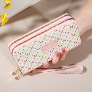 Womens PU leather long wallet double-layer multifunctional wallet large capacity mobile phone case brand new