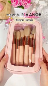 MAANGEpinkiedition 16-Piece Makeup Brush Set With Bag Centilera Makeup Brushes Set Kotak Hadiah Profesional 55080