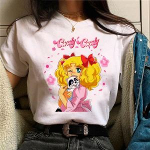 Candy Top Womens Fashion Designer T-shirt Girl Harajuku Summer Cotton Printed T-shirt Summer Leisure Comfortable T-shirt Top