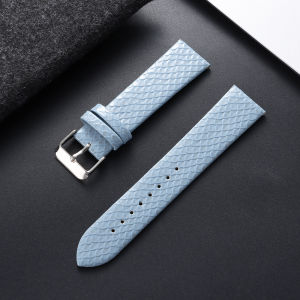 10/12/14/16mm 18mm 20mm Snake Pattern Leather Strap Bracelet Business Ultra Thin Leather Strap Soft Men Women Watch Accessories