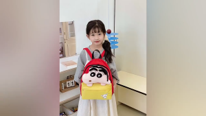 Tas Ransel Backpack Crayon Sinchan Biru Merah Anak Paud TK Tamasya Boneka Cartoon Kartun Lucu