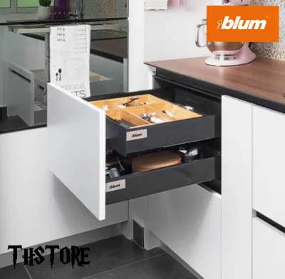 Blum Tandembox I3 kitchen (For Cabinet Width 300-1200mm ) Inner drawer Soft Closing System!!! Colour - Silk White / Aluminium Grey / Orion Grey!!!Stock Available!!!