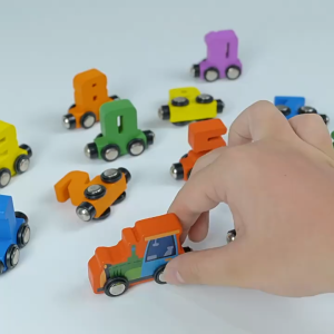Magnetic Wooden Train Set for Kids Educational Toy Education Number Toys For Kids Boys Girls Gifts