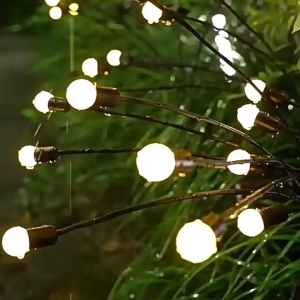 Solar Christmas Lights LED Solar Swing Garden Light 6/8/10Head Outdoor Waterproof Color Changing Lawn Firework Firefly Swaying Light For House Yard Path