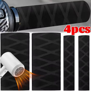 4ชิ้นปลอกแฮนด์รถจักรยาน Grip Motor หดด้วยความร้อนที่ครอบคันโยกยางกันลื่นอเนกประสงค์สำหรับสกู๊ตเตอร์ E-Bike อุปกรณ์เสริม Moto