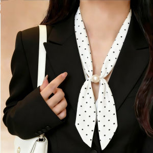 PINK EMPRESS | Black Dots Small Batch Design Premium Long Scarf