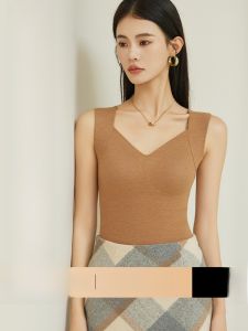 miiow | Warm Integrated Vest Womens Underwear With Chest Pad No Bra Needed Autumn Clothes Gather Base Shirt Autumn And Winter