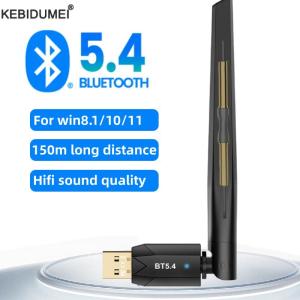 Kebidumei | 150M Bluetooth 5.4 6.0 Adapter USB Bluetooth Dongle Driver Free for Windows 11/10/8.1 Mouse Keyboard Audio Receiver Transmitter