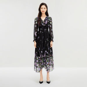 Koradior | Silk Elegant Romantic Vacation Dress