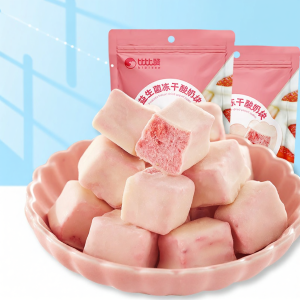 BIBIZAN | Bánh Snack Sữa Chua Sấy Khô Vị Việt Quất & Dâu Tây Bổ Sung Probiotic