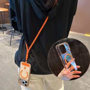 Magnetic for iPhone 17 Pro Max iPhone Air CaseCompatible with MagSafePrecise Camera Protection+AI Camera Control Button Anit-Fingerprint Phone Cover with Detachable Crossbody Lanyard Strap